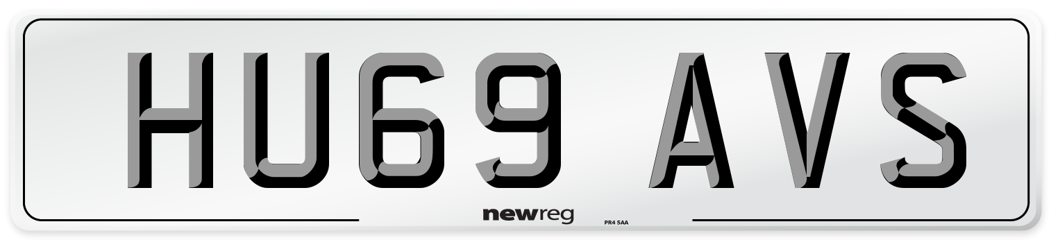 HU69 AVS Number Plate from New Reg